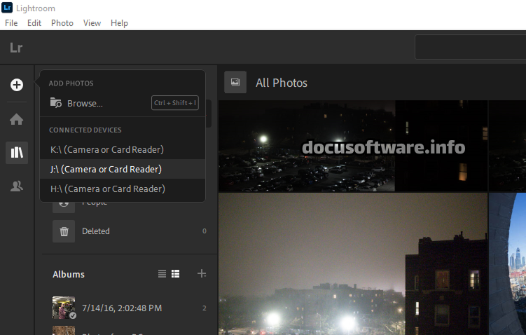 Adobe Lightroom 2025 image import