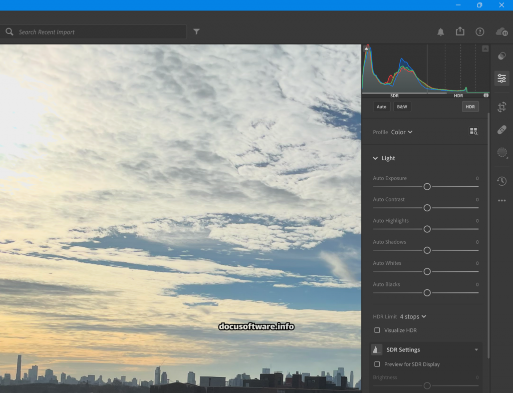 HDR Support in Adobe Lightroom