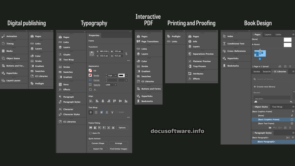 Adobe InDesign 2025 tools