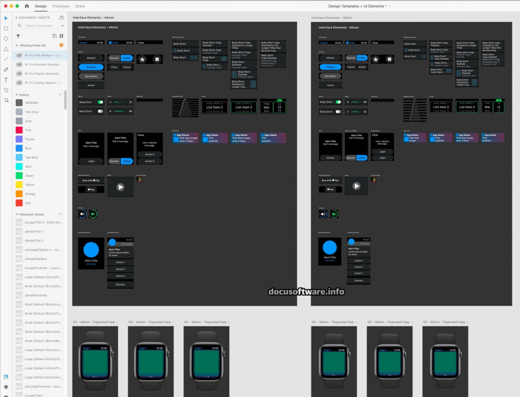 Adobe XD design