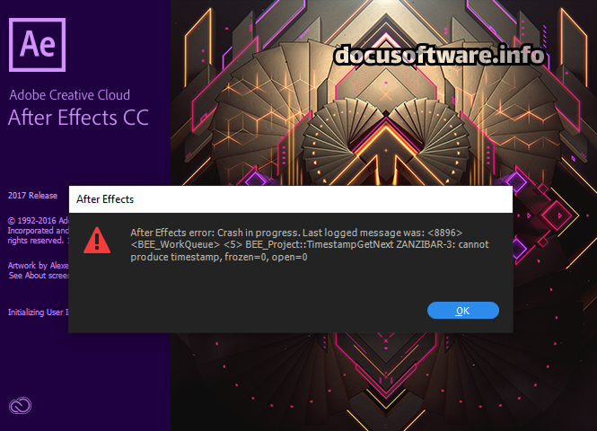 Adobe After Effects Crashes During Startup 