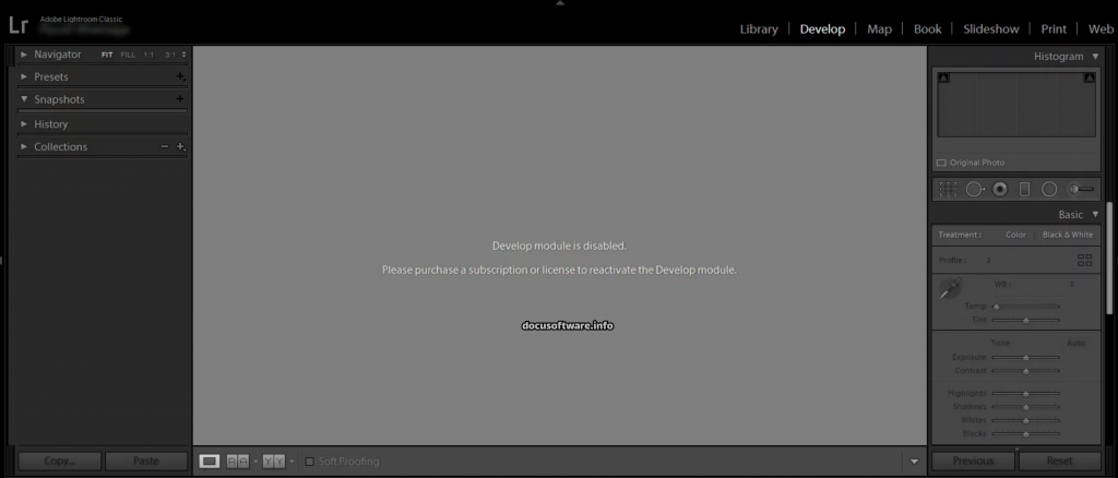 Lightroom Develop Module Issues