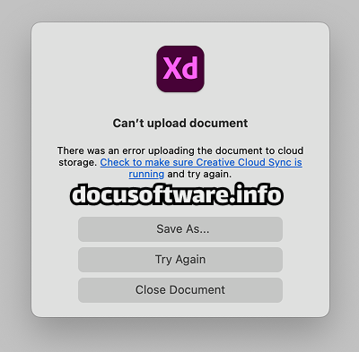 Adobe XD Document Synchronization Problems