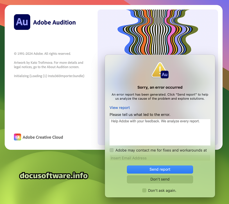 Adobe Audition Crashes Problem