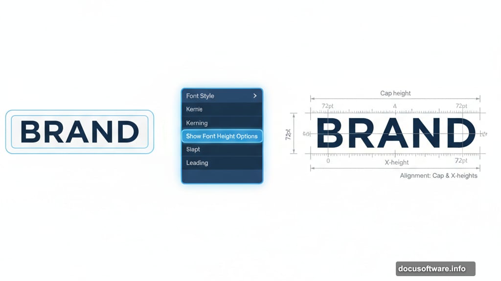 Size text by Cap height and X-height for precise alignment
