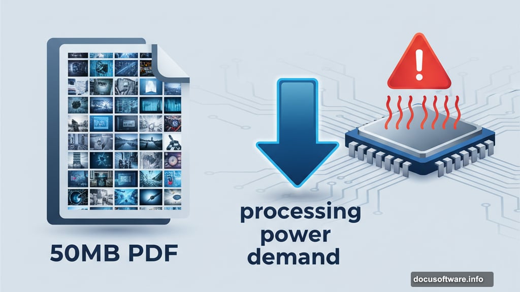 Large PDF files with high-resolution images demand serious processing power