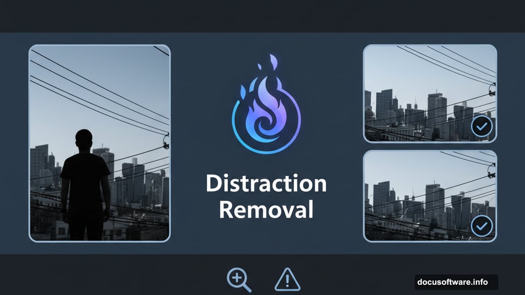 Photoshop Distraction Removal removes wires and people from photographs