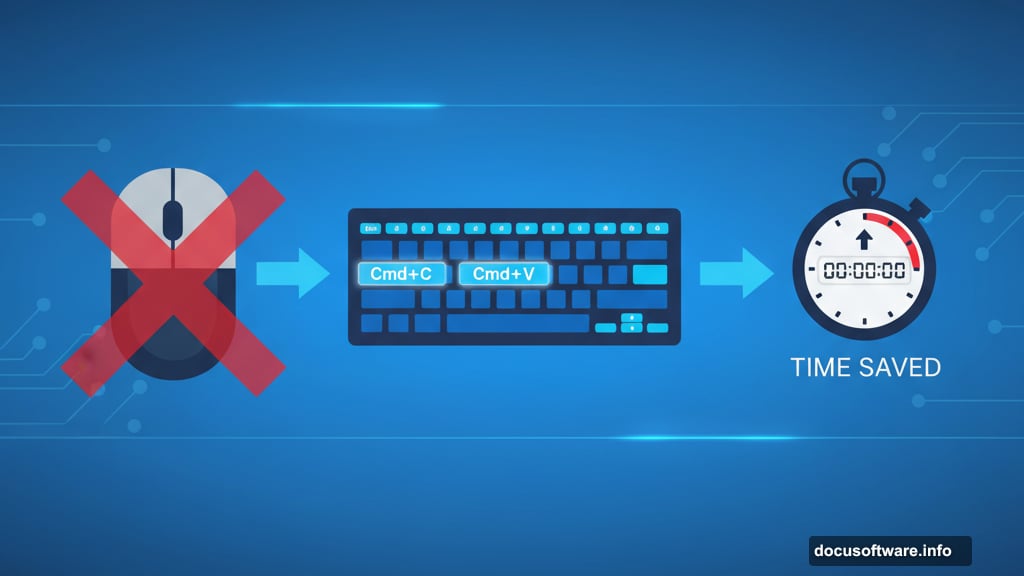 Keyboard shortcuts complete same tasks in seconds saving time