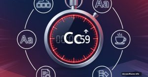 Stopwatch with Adobe Creative Cloud logo surrounded by productivity icons