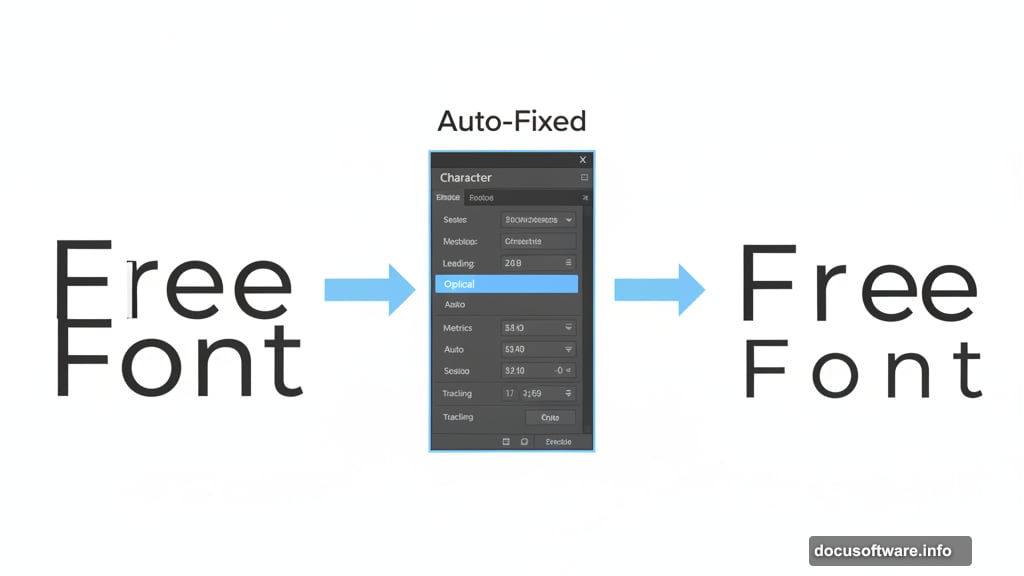 Optical kerning analyzes letter shapes and adjusts spacing automatically