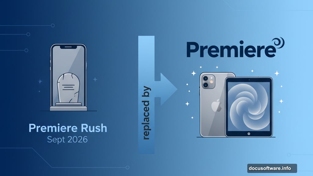 Adobe pulled the plug on Premiere Rush by September 2026