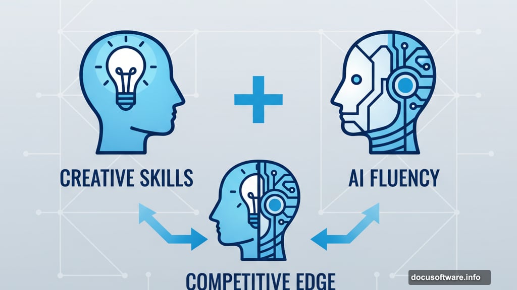 Pairing creative skills with AI fluency creates competitive advantage