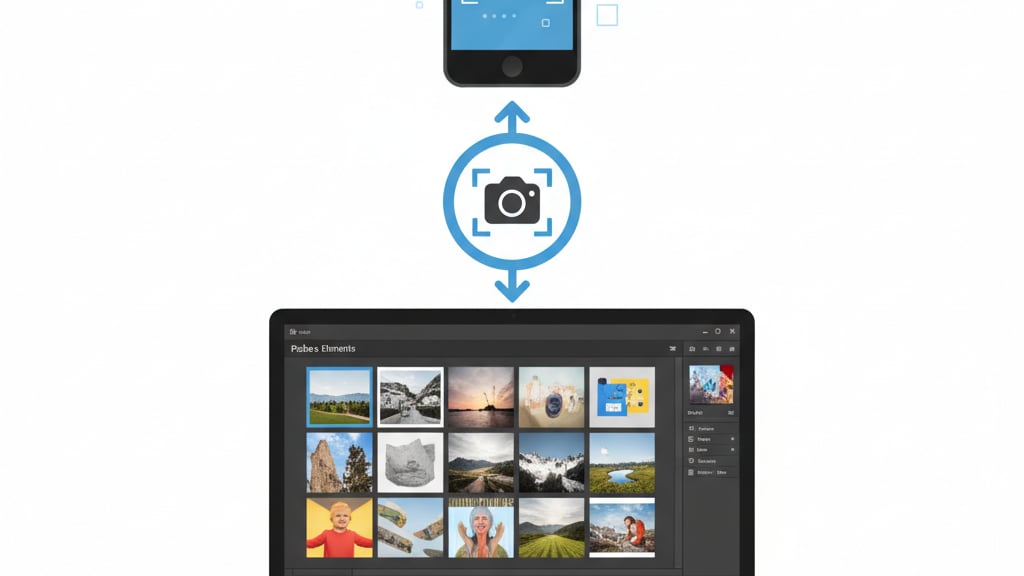 Scan QR code and mobile images flow straight into Elements