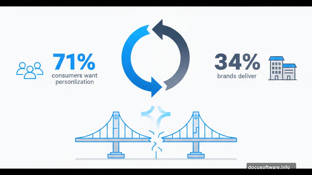 Personalization gap between consumer expectations and brand delivery rates