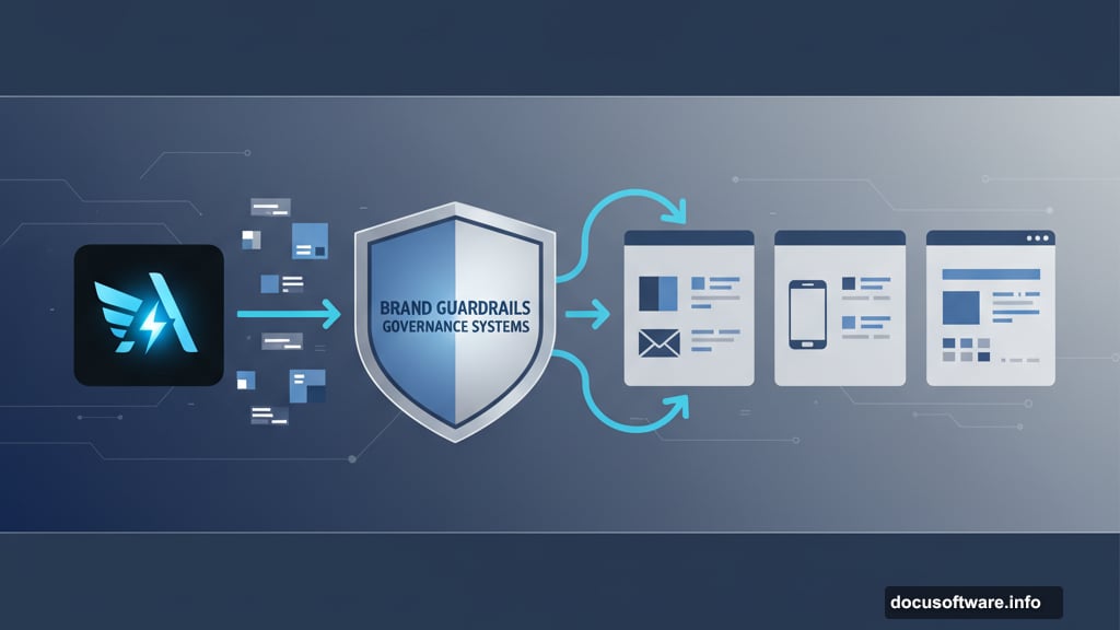 AI content generation with brand guardrails preventing off-brand disasters