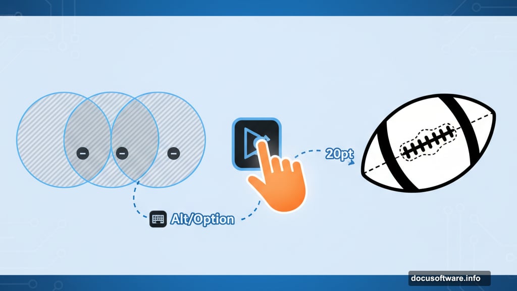 Shape Builder tool erases outer bits and builds classic football swoops