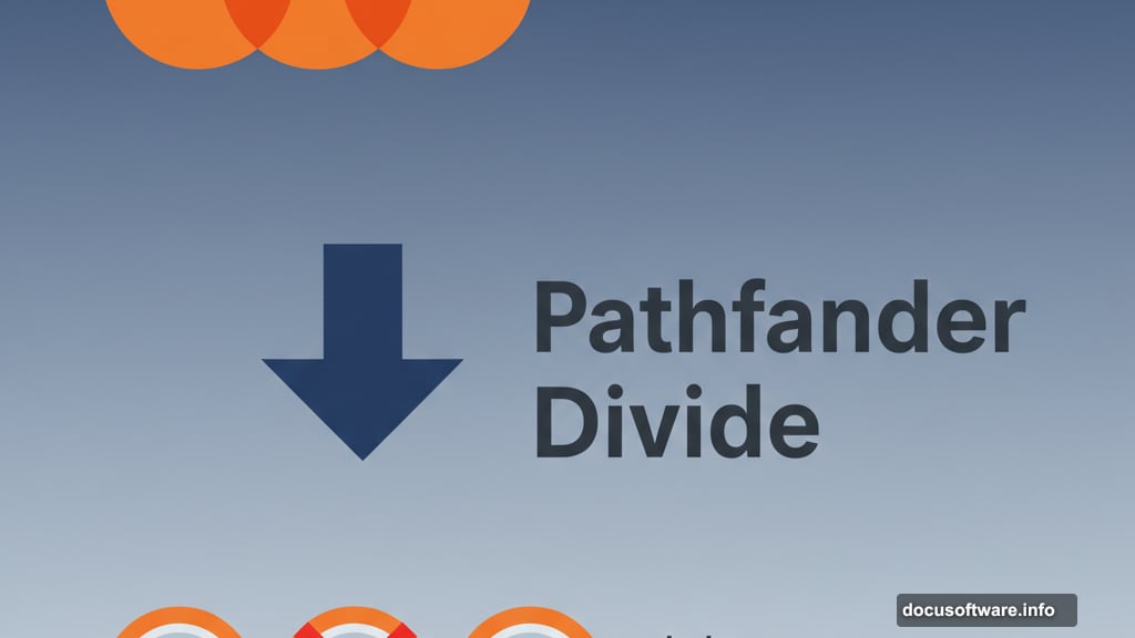 Pathfinder panel transforms overlapping circles into individual ring shapes