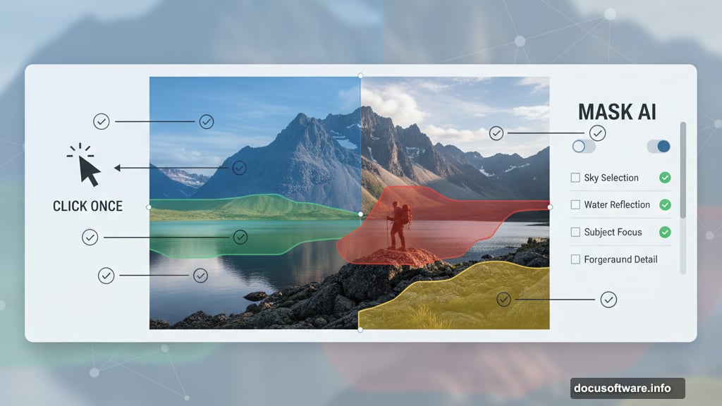 Mask AI analyzes images and recognizes distinct elements automatically