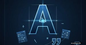 Adobe Illustrator typography tools with letter kerning adjustments and design controls