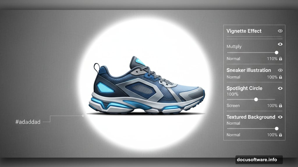 Build dramatic lighting with vignetting and spotlight effects for realism