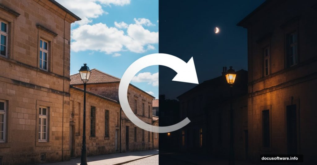 Day to night photo editing transformation in Adobe Lightroom