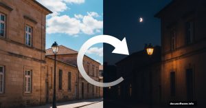 Day to night photo editing transformation in Adobe Lightroom