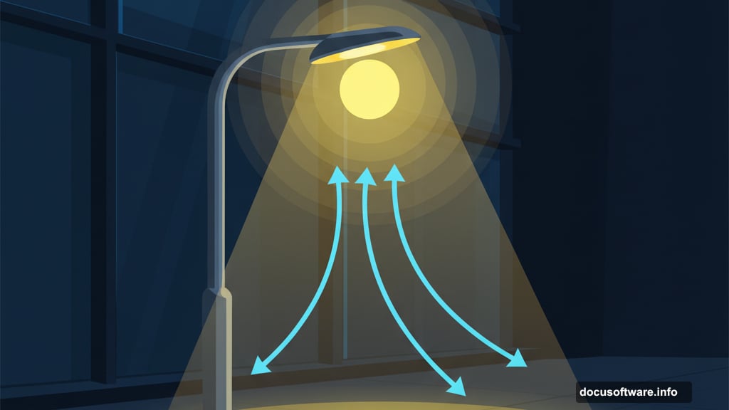 Use radial gradient around each light source to simulate illumination