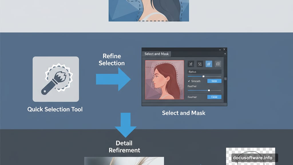 Build clean selections using Quick Selection and Select and Mask workspace