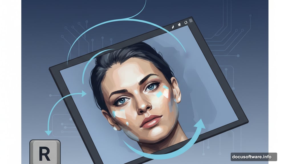 Rotate canvas without switching tools using sticky hotkey workflow