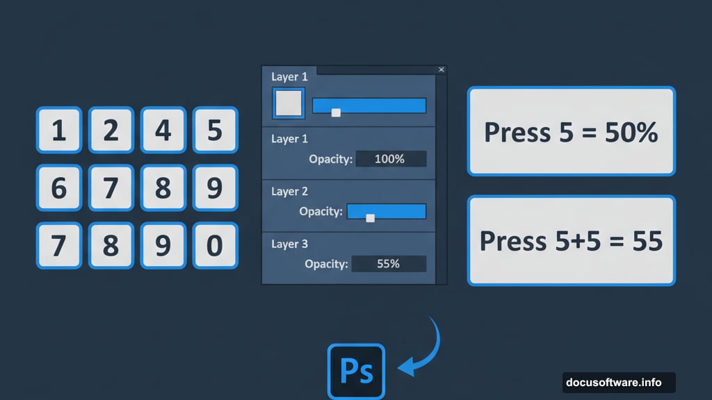 Control layer opacity instantly using number keys without touching slider