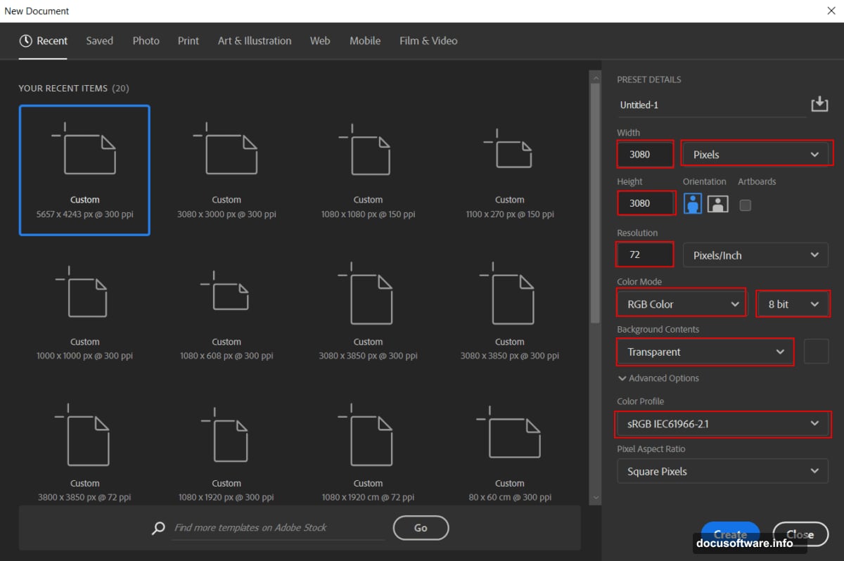 Square canvas dimensions work perfectly for social media platforms