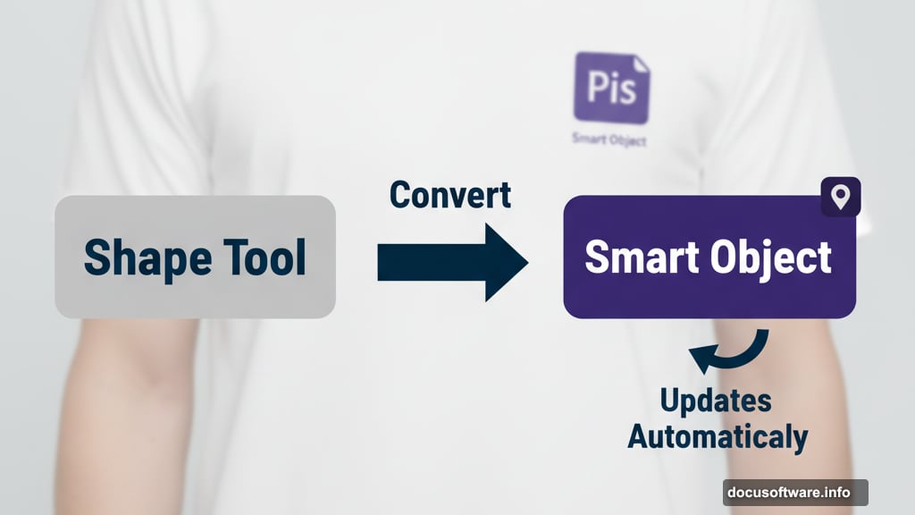 Convert rectangle to Smart Object for flexible artwork swapping