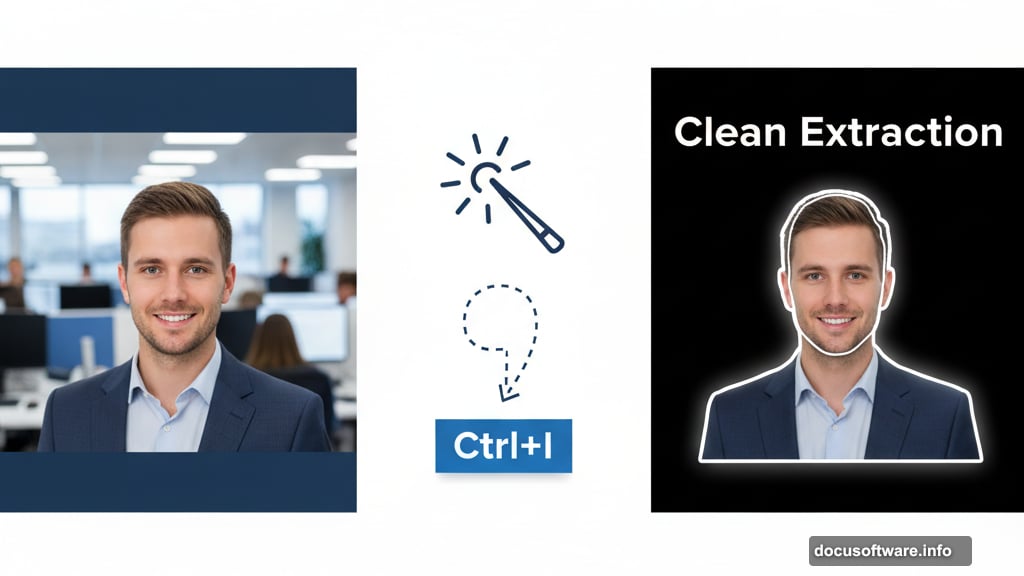 Separate subject from background using Magic Wand tool selection