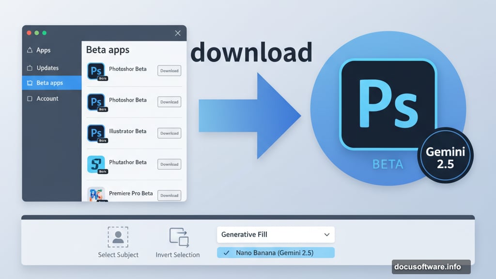 Activating Nano Banana with Gemini 2.5 in Photoshop Beta