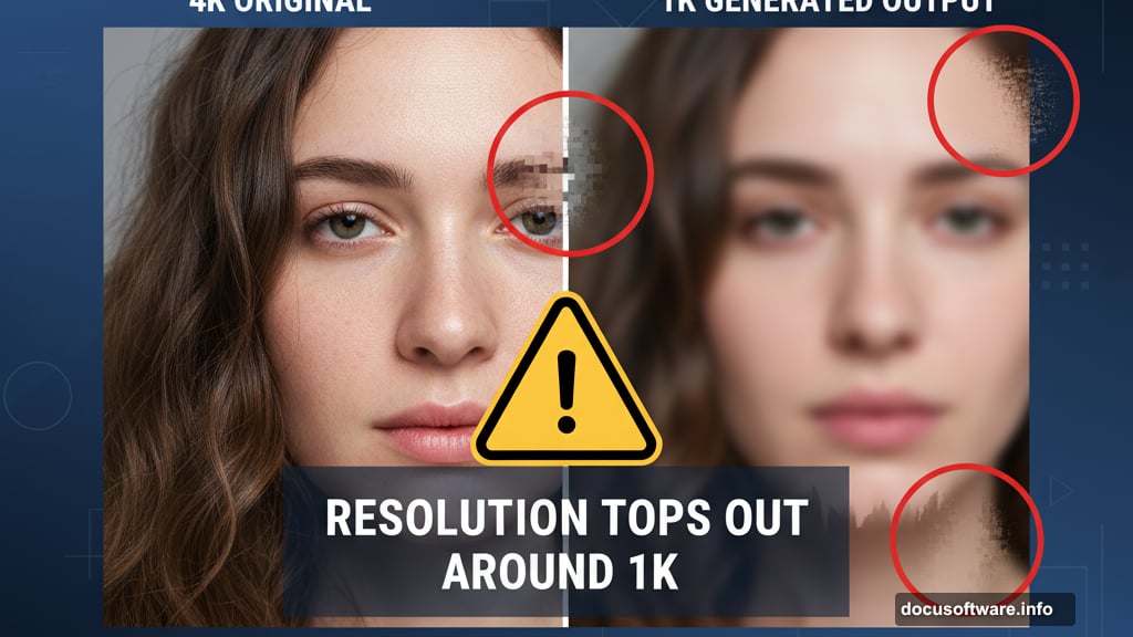 Resolution limitations and artifacts in Nano Banana AI outputs