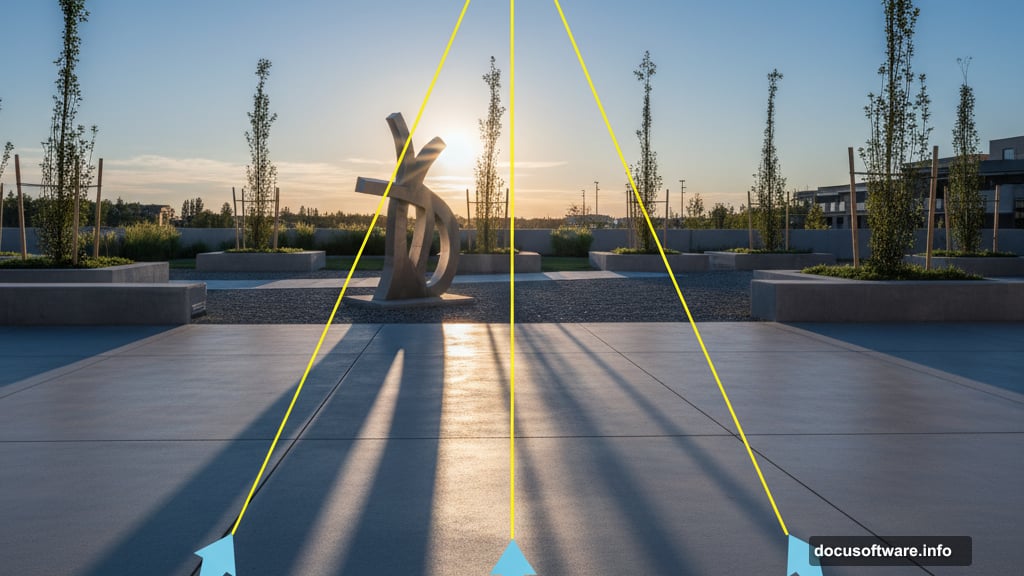 Draw lines along shadows to find light source location