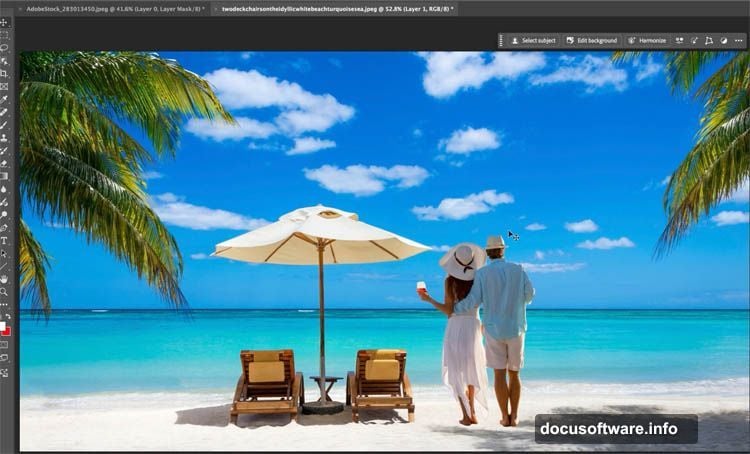 Use rectangular marquee tool to select area around your subject