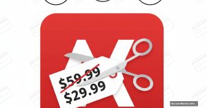 Adobe Creative Cloud logo with scissors cutting price tag showing discounts