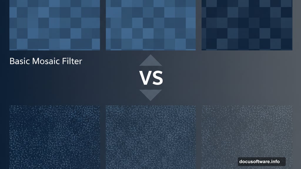 Sophisticated dithering patterns versus Photoshop's basic Mosaic filter blocky effects