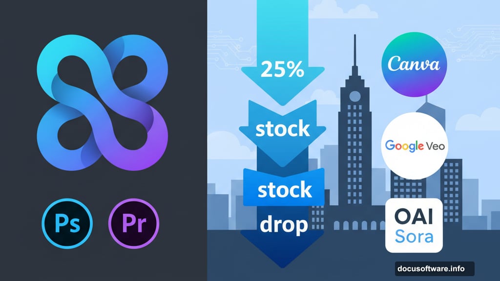 Adobe stock dropped 25% while AI competitors exploded onto scene