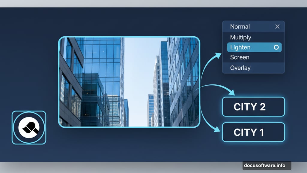 Smart blending modes make darker areas transparent while keeping lights