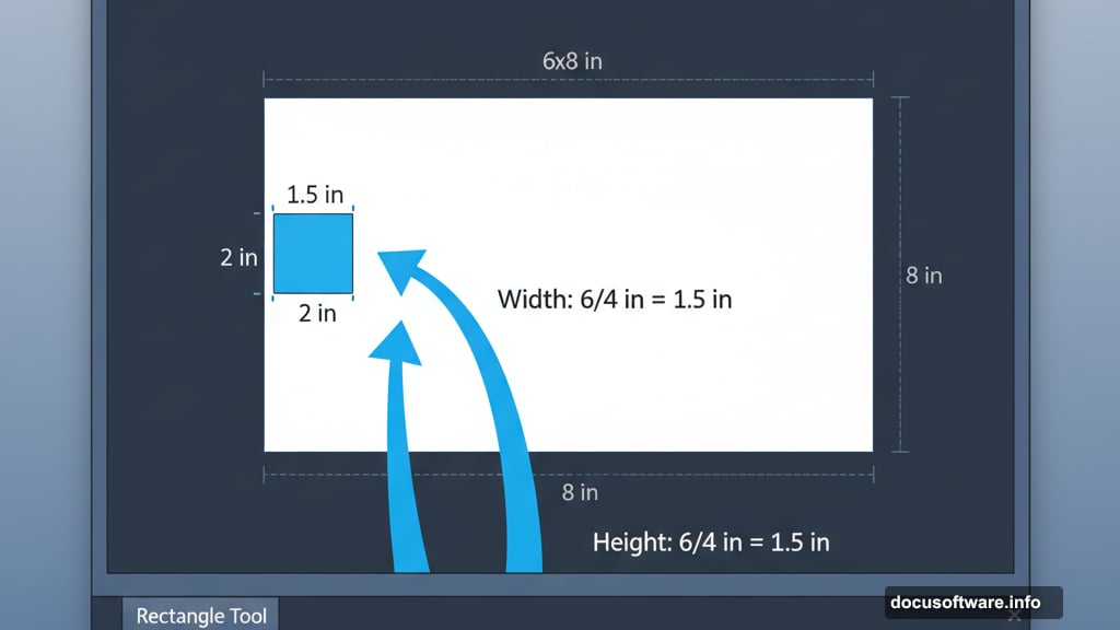 Rectangle Tool creates grid with automatic calculation of dimensions