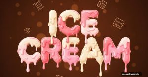3D ice cream styled typography with Photoshop layer effects