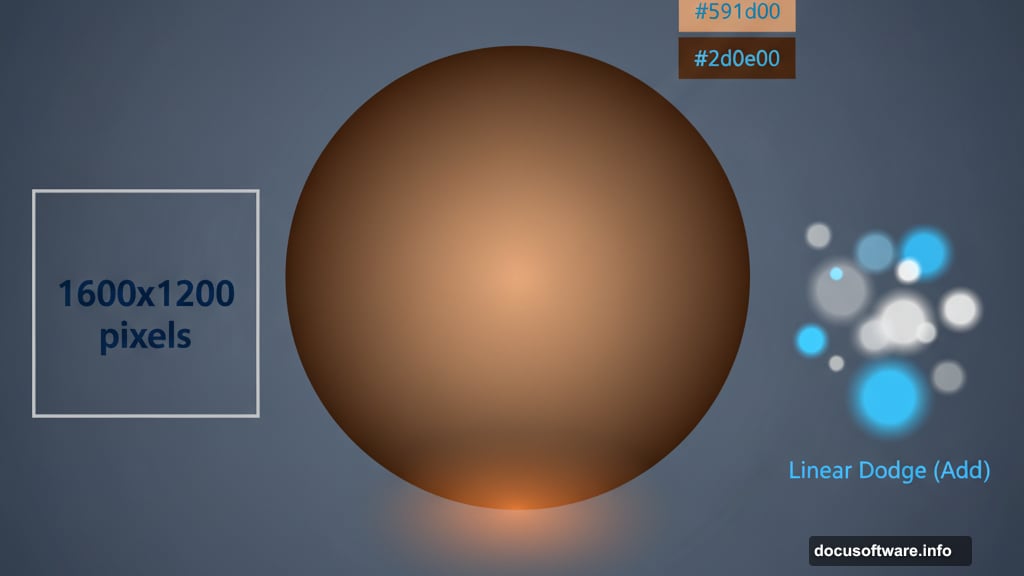 Background gradient with radial mode and bokeh lighting effects