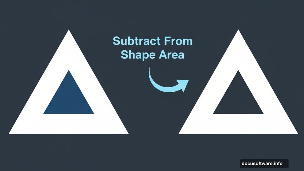 Non-destructive vector shapes with Subtract From Shape Area technique