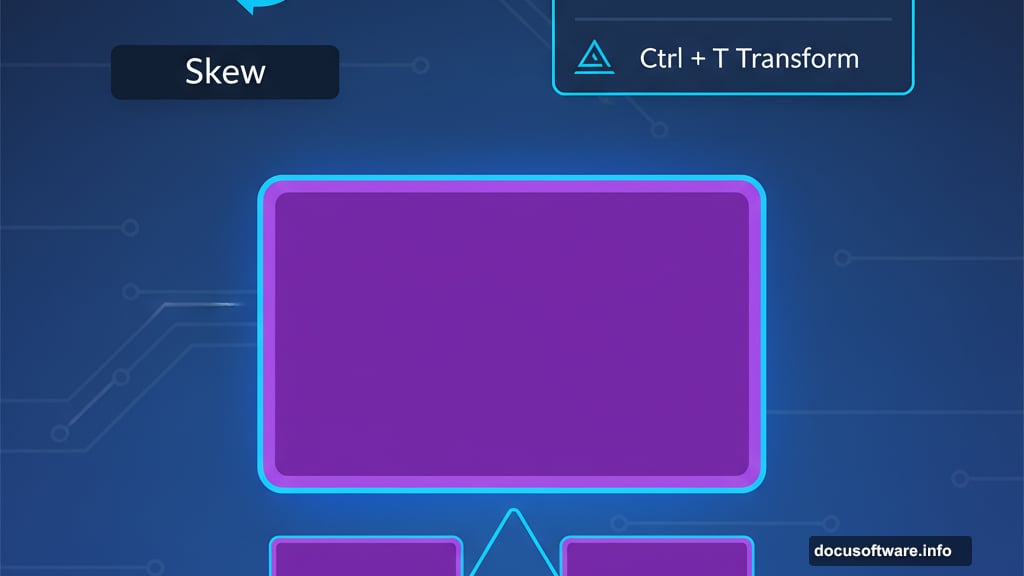 Transform mode skew and rotate geometric elements precisely