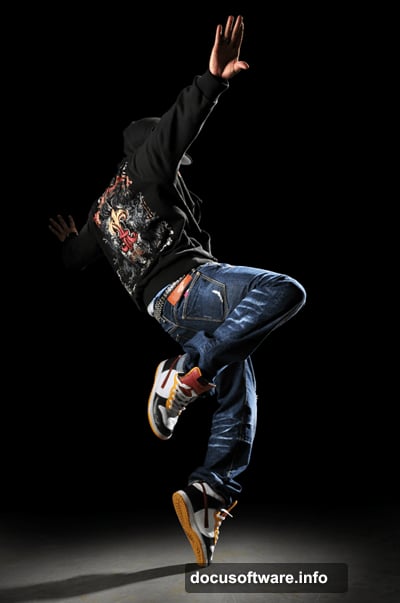 Stroke paths create dynamic light streaks for dance manipulation