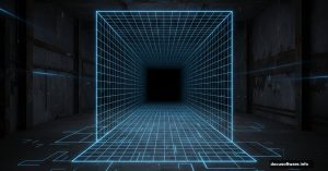 3D perspective grid room with Photoshop transform tools overlay