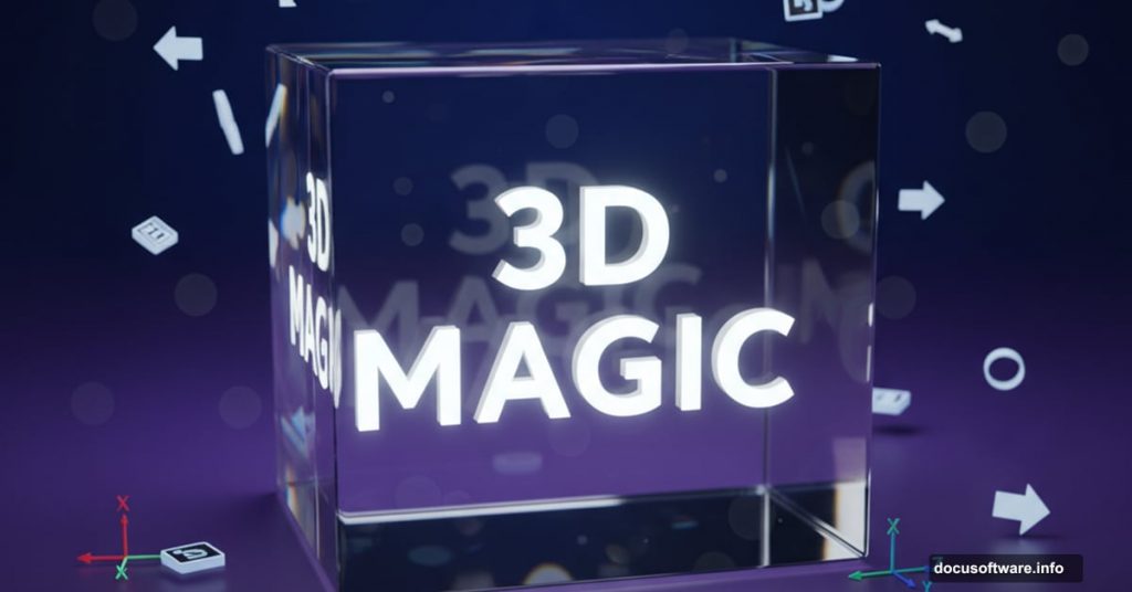 Transparent crystal cube with 3D text inside Photoshop tutorial