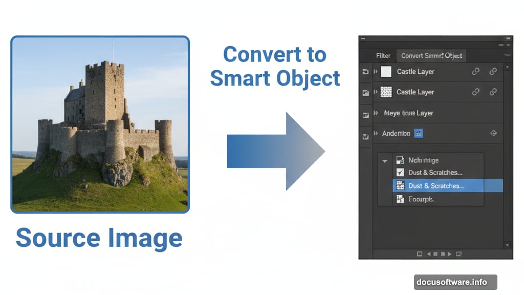 Convert layer to Smart Object for non-destructive filter editing